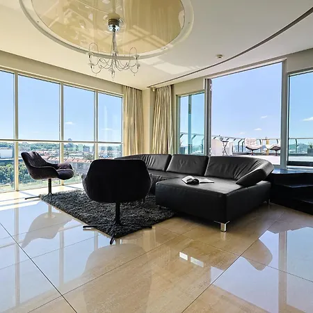 Appartement Cohost I Luxury City, River Views I W-100m2 Living Space & Terrace I Garage Parking Vilnius